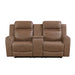 8347BRW-2 Double Reclining Love Seat with Center Console image