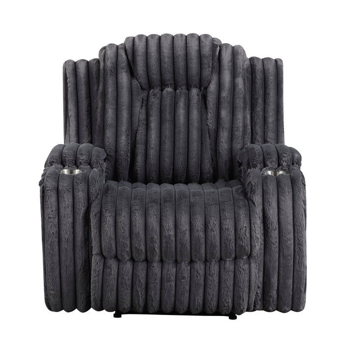 8348DGY-1 Reclining Chair With Cup Holders image