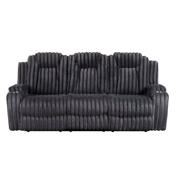8348DGY-3 Double Reclining Sofa With Cup Holders image