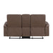 8360BRW-2 Double Glider Reclining Love Seat with Center Console image