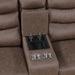 8360BRW-2 Double Glider Reclining Love Seat with Center Console image