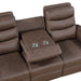 8360BRW-3 Double Reclining Sofa with Drop-down Cup Holders image