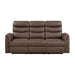 8360BRW-3 Double Reclining Sofa with Drop-down Cup Holders image