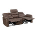 8360BRW-3 Double Reclining Sofa with Drop-down Cup Holders image