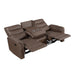 8360BRW-3 Double Reclining Sofa with Drop-down Cup Holders image