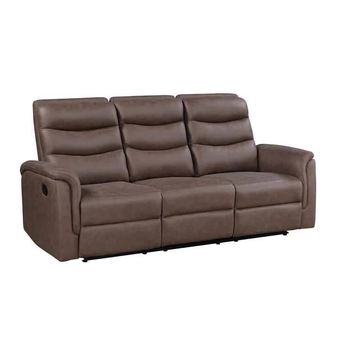 8360BRW-3 Double Reclining Sofa with Drop-down Cup Holders image