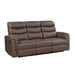 8360BRW-3 Double Reclining Sofa with Drop-down Cup Holders image