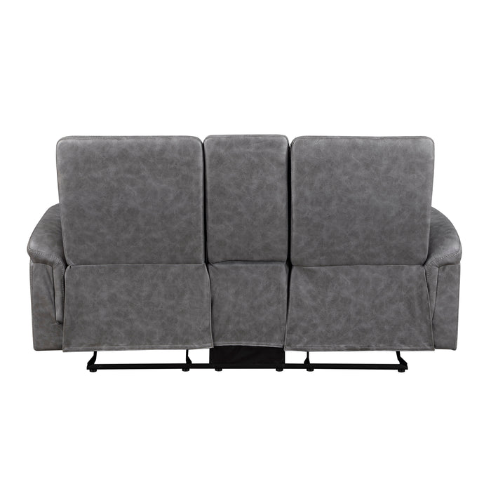 8360GRY-2 Double Glider Reclining Love Seat with Center Console image