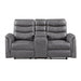 8360GRY-2 Double Glider Reclining Love Seat with Center Console image