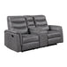 8360GRY-2 Double Glider Reclining Love Seat with Center Console image