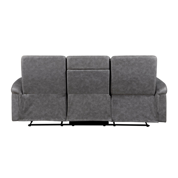 8360GRY-3 Double Reclining Sofa with Drop-down Cup Holders image