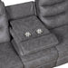 8360GRY-3 Double Reclining Sofa with Drop-down Cup Holders image