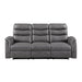 8360GRY-3 Double Reclining Sofa with Drop-down Cup Holders image