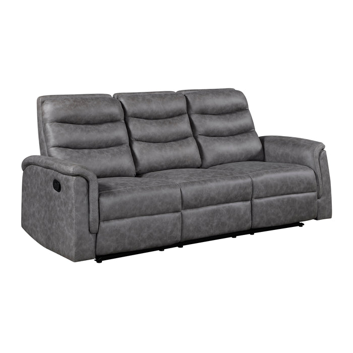 8360GRY-3 Double Reclining Sofa with Drop-down Cup Holders image
