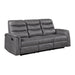 8360GRY-3 Double Reclining Sofa with Drop-down Cup Holders image