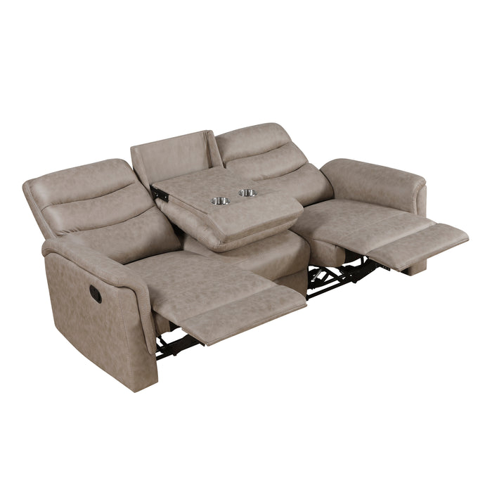 8360TPE-3 Double Reclining Sofa with Drop-down Cup Holders image