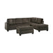 Emilio 3-Piece Reversible Sectional with Ottoman in Brown - 8367CH*3 - FAMSA Furniture (TX)