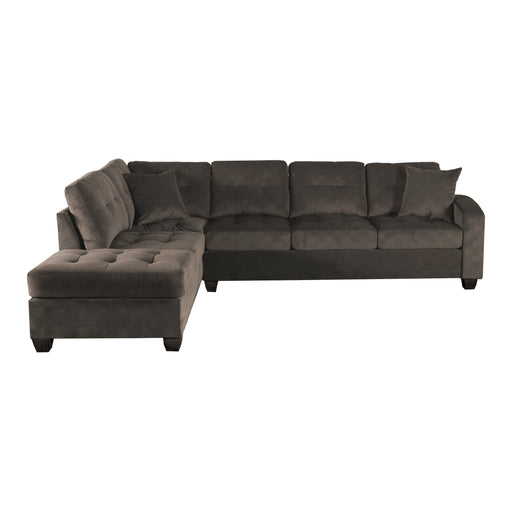 Emilio 2-Piece Reversible Sectional with Chaise in Brown - 8367CH* - FAMSA Furniture (TX)