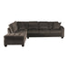 Emilio 2-Piece Reversible Sectional with Chaise in Brown - 8367CH* - FAMSA Furniture (TX)