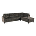 Emilio 3-Piece Reversible Sectional with Ottoman in Brown - 8367CH*3 - FAMSA Furniture (TX)