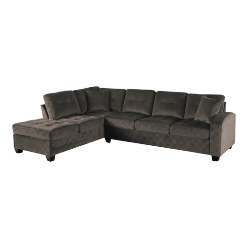 Emilio 2-Piece Reversible Sectional with Chaise in Brown - 8367CH* - FAMSA Furniture (TX)