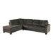 Emilio 2-Piece Reversible Sectional with Chaise in Brown - 8367CH* - FAMSA Furniture (TX)