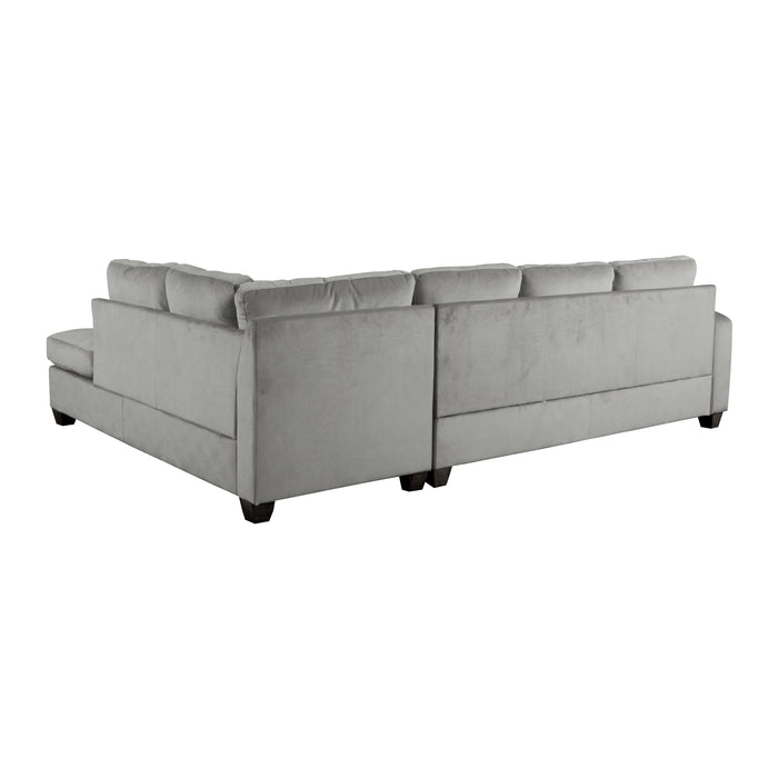 Emilio 2-Piece Reversible Sectional with Chaise in Taupe - 8367TP* - FAMSA Furniture (TX)