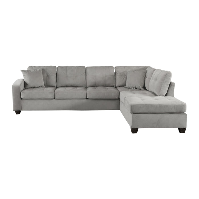 Emilio 2-Piece Reversible Sectional with Chaise in Taupe - 8367TP* - FAMSA Furniture (TX)