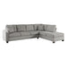 Emilio 2-Piece Reversible Sectional with Chaise in Taupe - 8367TP* - FAMSA Furniture (TX)