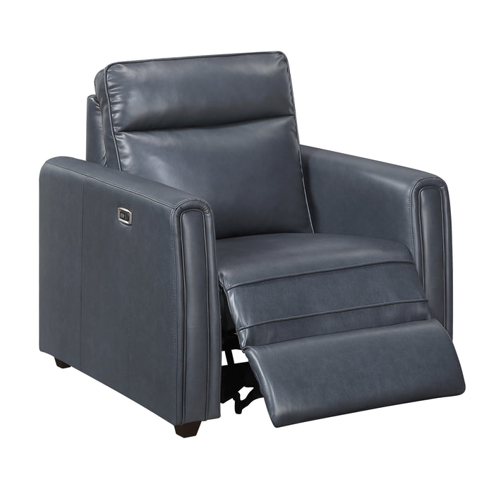 8368NVY-A1PW Power Reclining Chair with Rounded Track Arms image