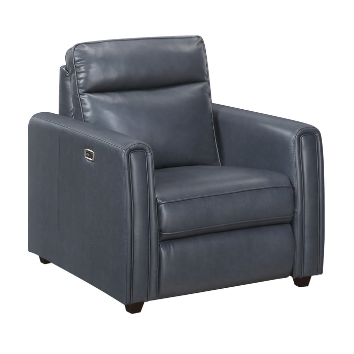 8368NVY-A1PW Power Reclining Chair with Rounded Track Arms image