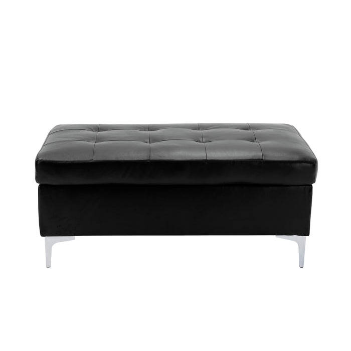 Barrington Ottoman in Black - 8378BLK-4 - FAMSA Furniture (TX)