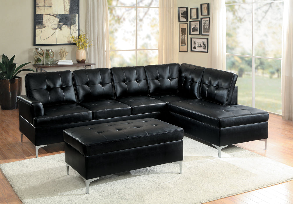 Barrington Ottoman in Black - 8378BLK-4 - FAMSA Furniture (TX)