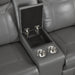 8379DGY-2 Double Reclining Love Seat with Center Console and Receptacles image