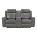 8379DGY-2 Double Reclining Love Seat with Center Console and Receptacles image