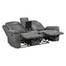 8379DGY-2 Double Reclining Love Seat with Center Console and Receptacles image