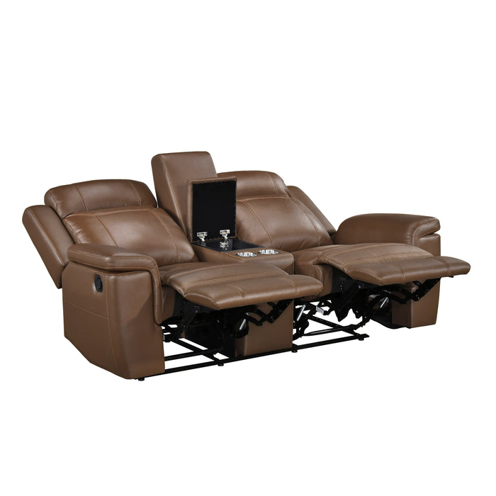 8379TBR-2 Double Reclining Love Seat with Center Console and Receptacles image