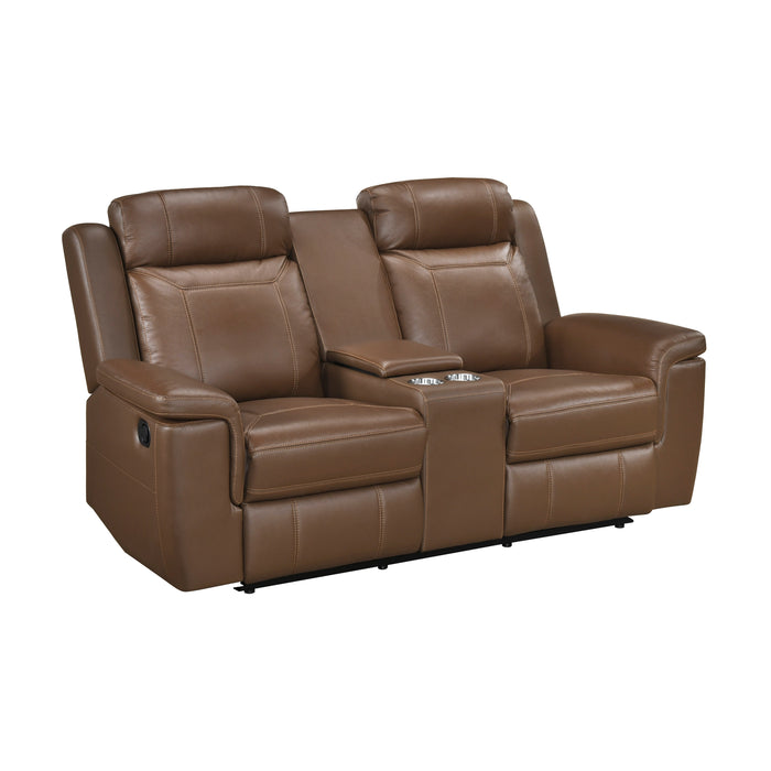 8379TBR-2 Double Reclining Love Seat with Center Console and Receptacles image