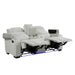 8455GRY-2 Double Reclining Love Seat with Center Console, Wireless Speakers, Storage Arms, Cup holders and LED image
