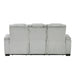 8455GRY-3 Double Reclining Sofa with Center Drop-Down Cup Holders, Storage Arms, Cup Holders, Reading Lights, Magazine Bag, Receptacles, Charging Ports and LED image
