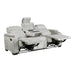 8455GRY-3 Double Reclining Sofa with Center Drop-Down Cup Holders, Storage Arms, Cup Holders, Reading Lights, Magazine Bag, Receptacles, Charging Ports and LED image