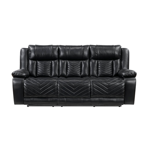 8457BLK-3PW Power Double Reclining Sofa With Center Drop-Down Cup Holders image