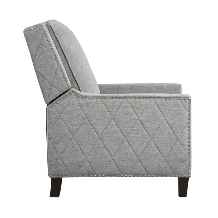 Banks Push Back Reclining Chair in Gray - 8505GY-1 - FAMSA Furniture (TX)