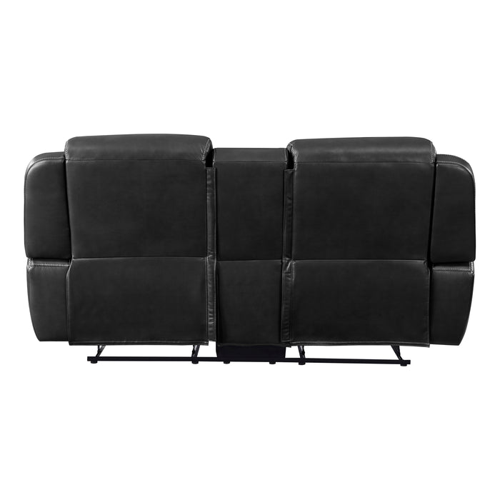 8516BK-2 Double Reclining Love Seat with Center Console, Receptacles and USB Ports image