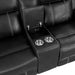 8516BK-2 Double Reclining Love Seat with Center Console, Receptacles and USB Ports image