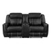 8516BK-2 Double Reclining Love Seat with Center Console, Receptacles and USB Ports image