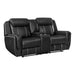 8516BK-2 Double Reclining Love Seat with Center Console, Receptacles and USB Ports image