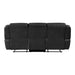 8516BK-3 Double Reclining Sofa with Center Drop-Down Cup Holders,Storage Pouch, Receptacles and USB Ports image