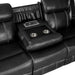 8516BK-3 Double Reclining Sofa with Center Drop-Down Cup Holders,Storage Pouch, Receptacles and USB Ports image