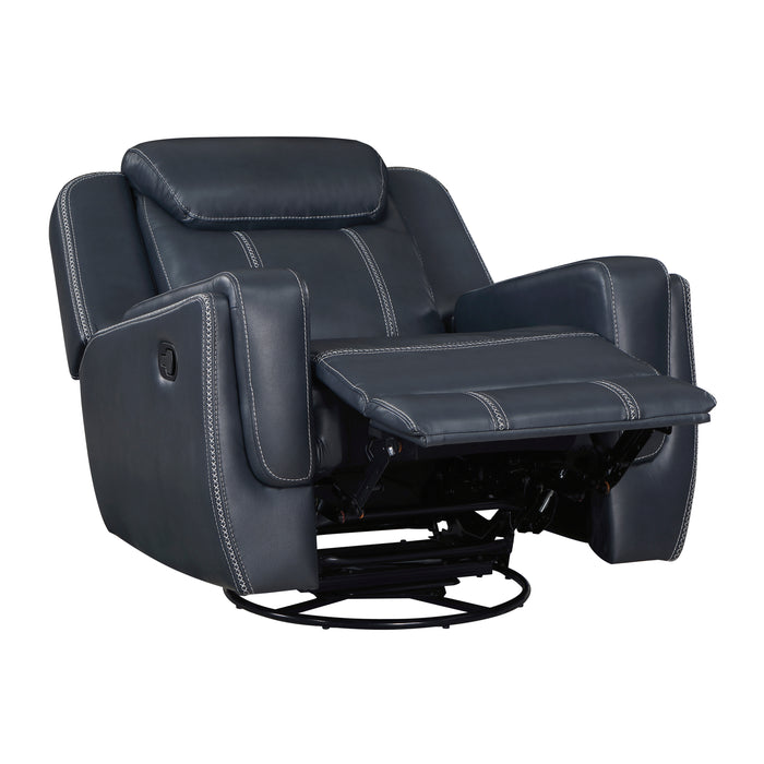 Littleton Swivel Glider Reclining Chair in Blue - 8516BU-1 - FAMSA Furniture (TX)